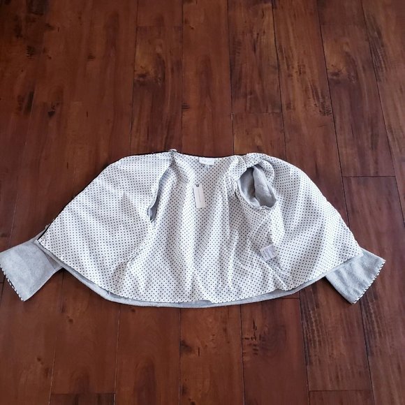 Harlyn Anthropologie Cropped Open Front Jacket Medium Annapolis Pom Pom NWT - Picture 14 of 16